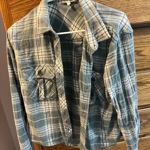 Plaid Button-Up flannel shorty from Maurice’s!